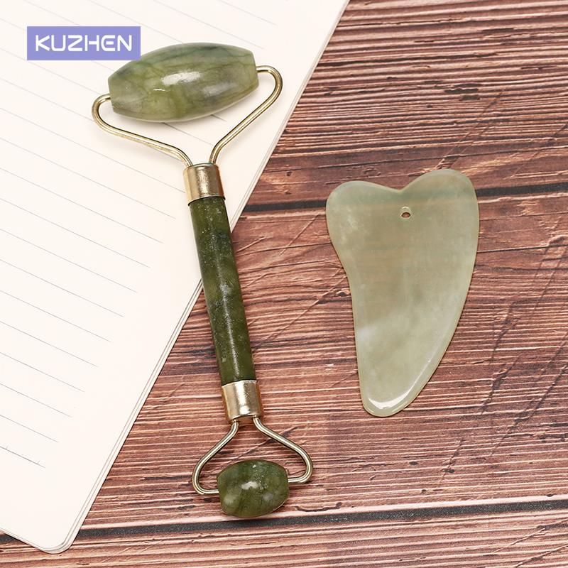 Jade Roller Stone - Facial Roller Natural Jade Quartz Face