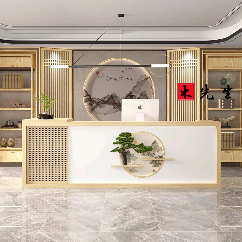 Solid Wood Reception Desk New  - Spa And Wellness Hotel ulasan dan harga