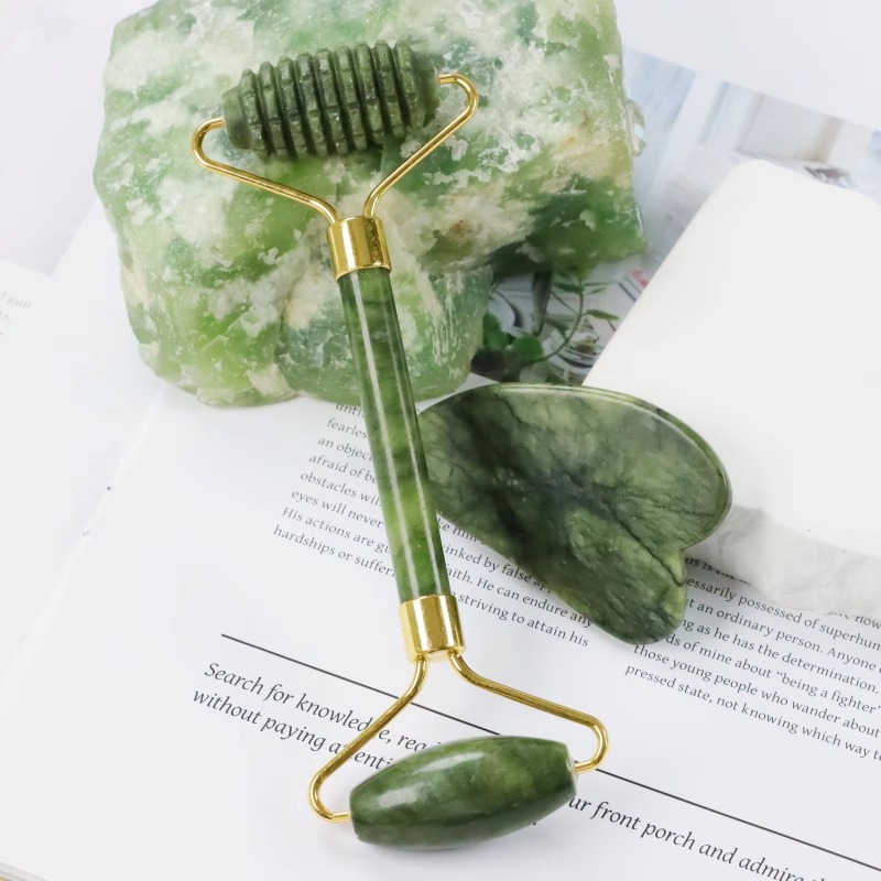 Jade Spike Roller & Gua Sha Se - Jade Roller Stone ulasan dan harga