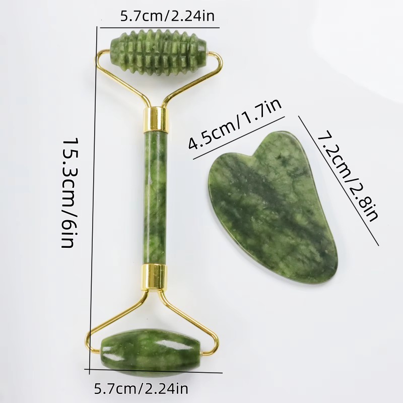 Jade Spike Roller & Gua Sha Se - Jade Roller Stone ulasan dan harga
