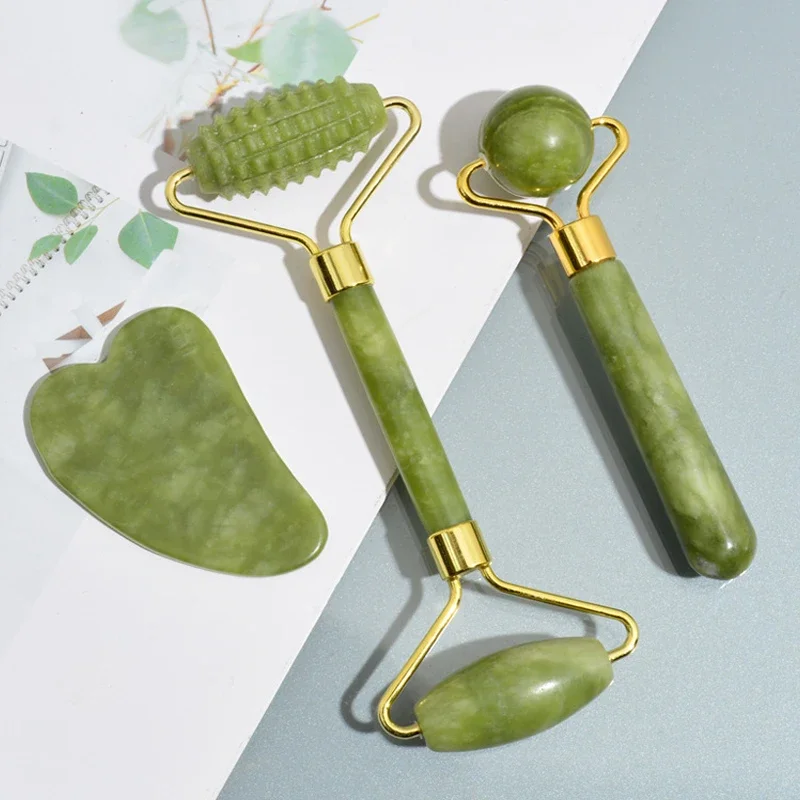 Natural Jade Roller Face Gua S - Jade Roller Stone ulasan dan harga